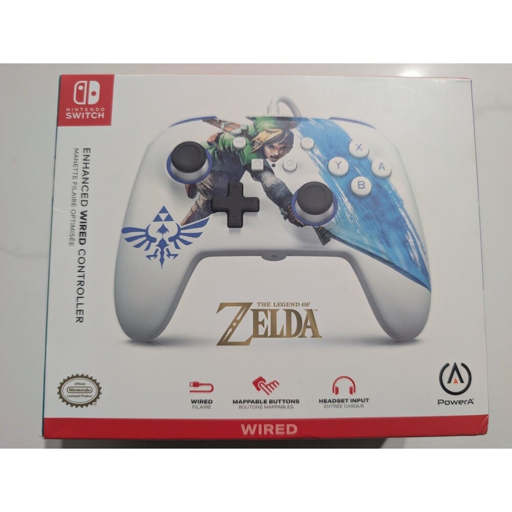 PowerA Enhanced Wired Controller Nintendo Switch Master Sword Zelda BNIB Sealed